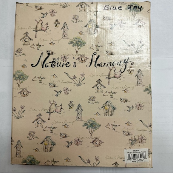 Nature’s Harmony Blue Jay picture frame 4x6 hand painted - Picture 8 of 9